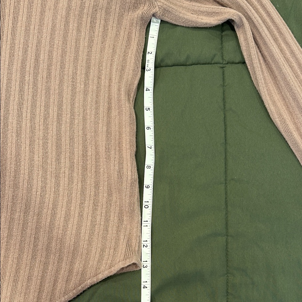 Brown Ribbed Long Sleeve Top - Picture 12 of 12